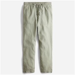 J. Crew New Seaside Pant, Linen Blend, Faded Pistachio, Size Small